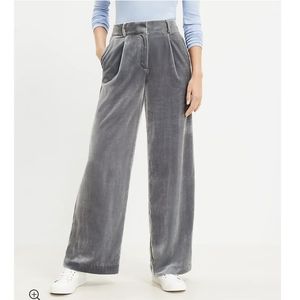 LOFT Velvet Wide Leg Pant